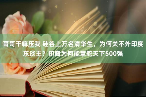 哥哥干嘛压我 硅谷上万名清华生，为何关不外印度东谈主？印裔为何能掌舵天下500强