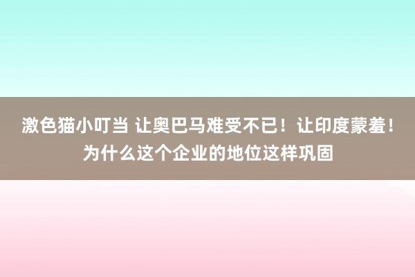 激色猫小叮当 让奥巴马难受不已！让印度蒙羞！为什么这个企业的地位这样巩固