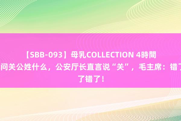 【SBB-093】母乳COLLECTION 4時間 毛主席问关公姓什么，公安厅长直言说“关”，毛主席：错了错了！