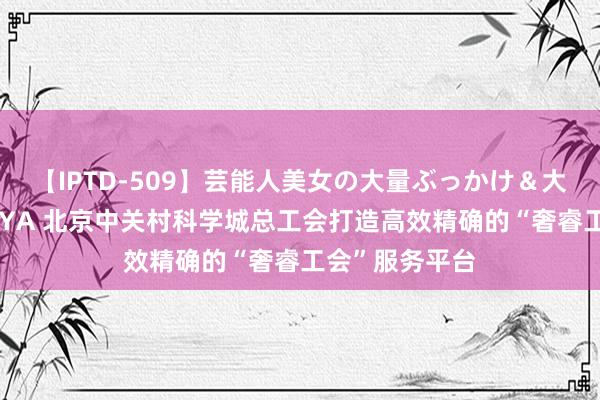 【IPTD-509】芸能人美女の大量ぶっかけ＆大量ごっくん AYA 北京中关村科学城总工会打造高效精确的“奢睿工会”服务平台