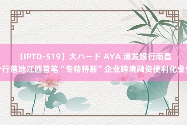 【IPTD-519】大ハード AYA 浦发银行南昌分行落地江西首笔“专精特新”企业跨境融资便利化业务