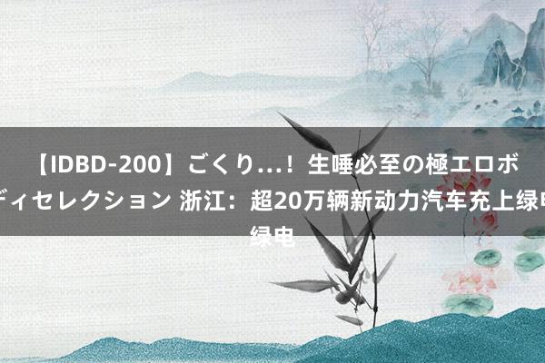 【IDBD-200】ごくり…！生唾必至の極エロボディセレクション 浙江：超20万辆新动力汽车充上绿电