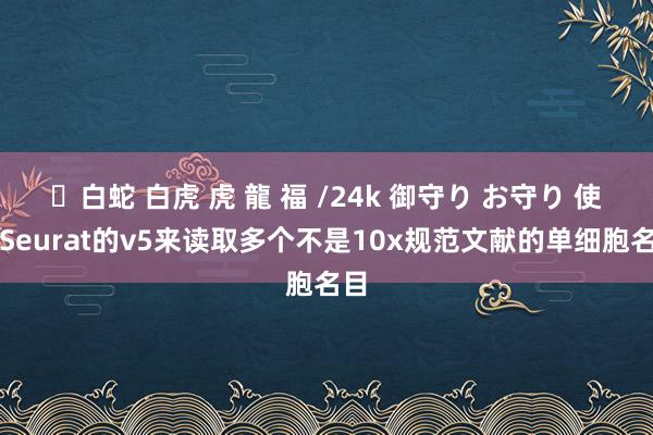 ✨白蛇 白虎 虎 龍 福 /24k 御守り お守り 使用Seurat的v5来读取多个不是10x规范文献的单细胞名目